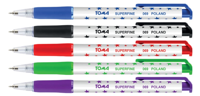Długopis TOMA
SUPERFINE AUTOMAT
w gwiazdki