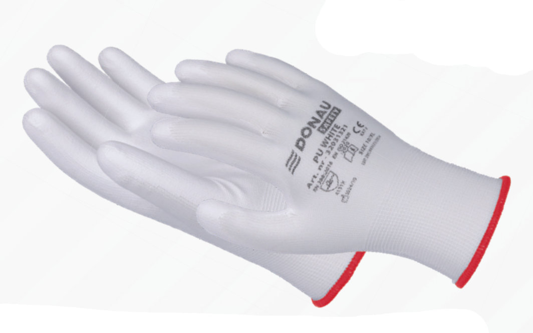 Rękawice Donau Safety PU WHITE